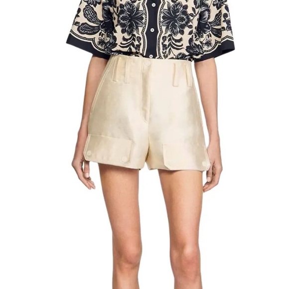 Sandro Pants - Sandro Women's Tan Cargo Shorts